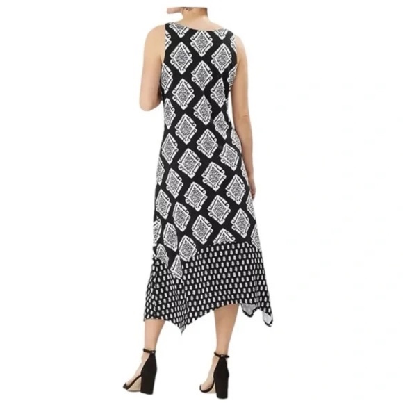 Tommy Bahama Women's Taj Tiles Asymmetrical Hem Sleeveless Maxi Dress  EUC - Picture 2 of 6